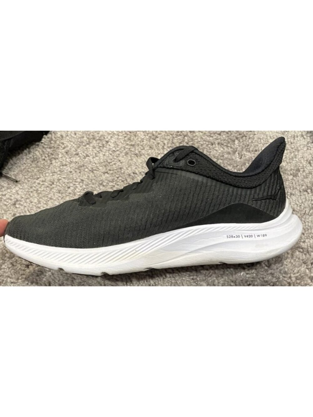Hoka One One Womens Solimar 1123096 BWHT Black Running Shoes Sneakers Size 9.5 B - Picture 4 of 8
